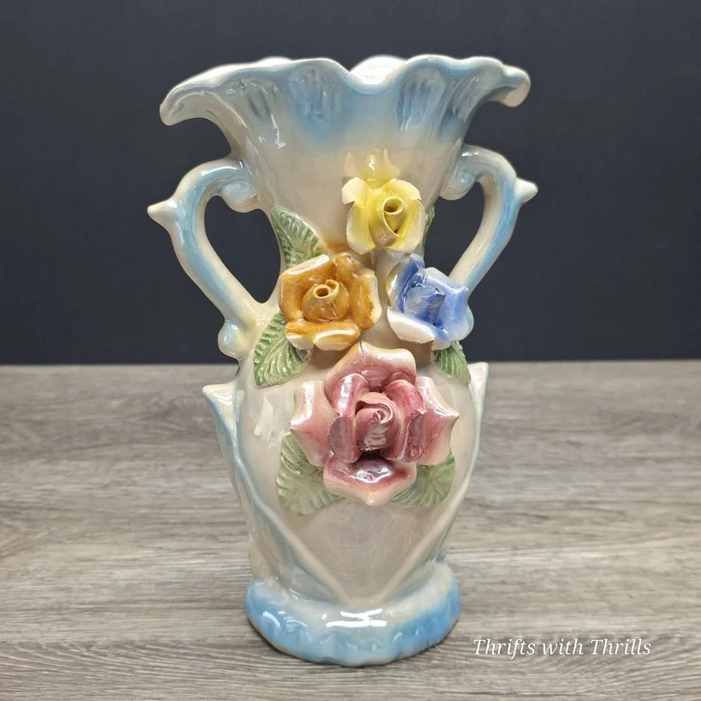 Vintage‎ Lusterware Flower Vase - 8 3/4